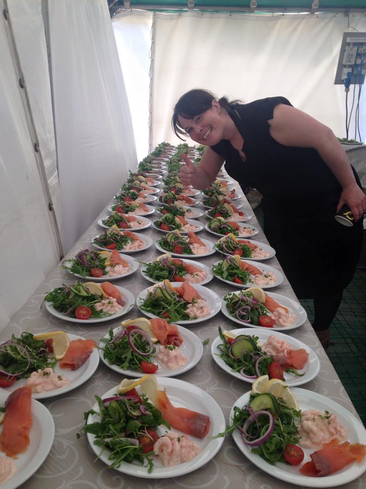 Eurgain - Welsh Black Mountain Smoked Salmon with Royal Greenland Prawns Outside Catering by Bwyd Bethan Catering and Mobile Bars